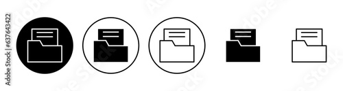 Folder icon set. folder vector icons