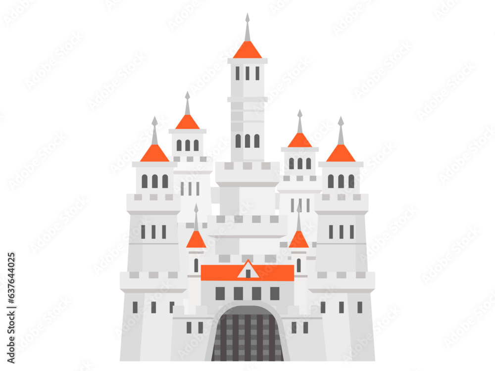 Obraz premium 西洋の城（屋根赤）