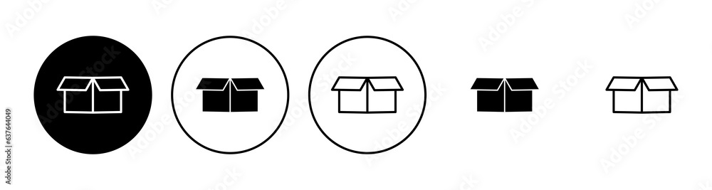 Box icon set. box vector icon, package, parcel Box icon set. box vector icon, package, parcel