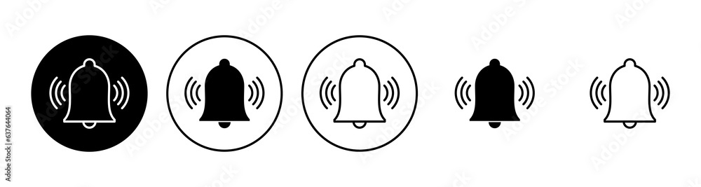 Bell Icon set. Notification icon for your web site design Bell Icon set. Notification icon for your web site design