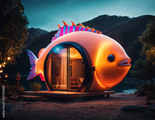 fish shaped house photo