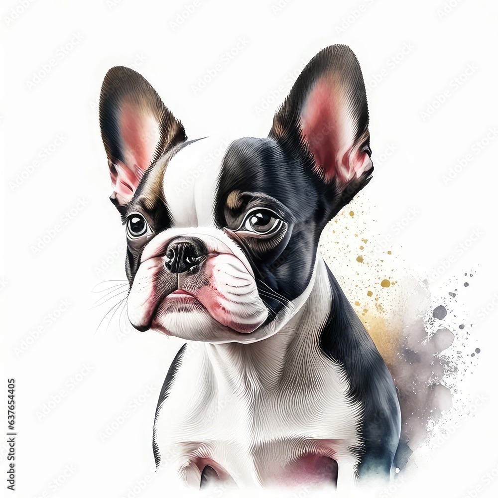 french bulldog isolated on white background
