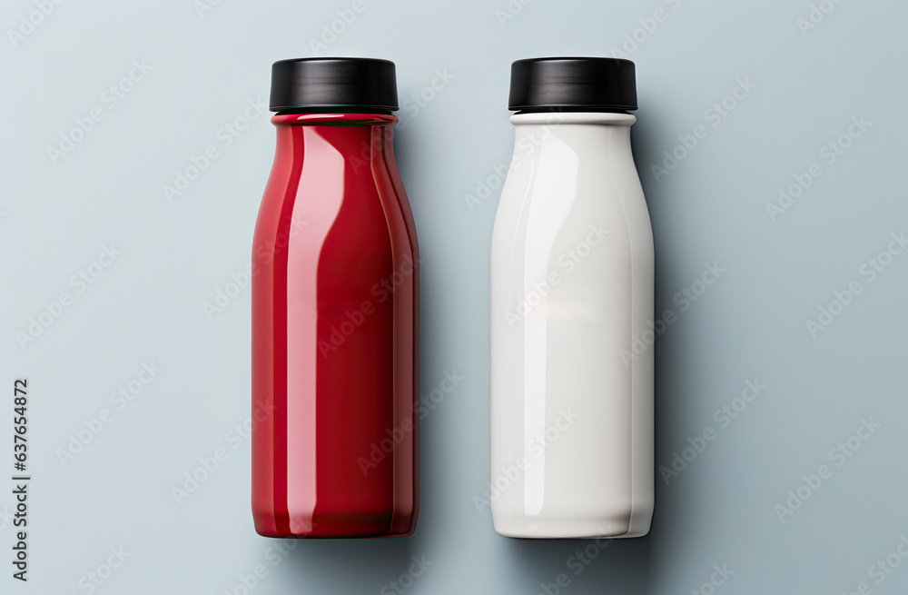 mockup of water bottles in the style of product photography mockup of water bottles in the style of product photography