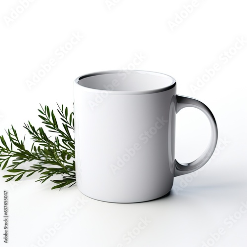 mockup photography of ceramic mug standing color white studio photography white background