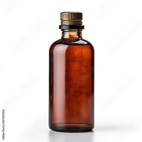 mockup photography of Dropper brown Bottle studio photography white background