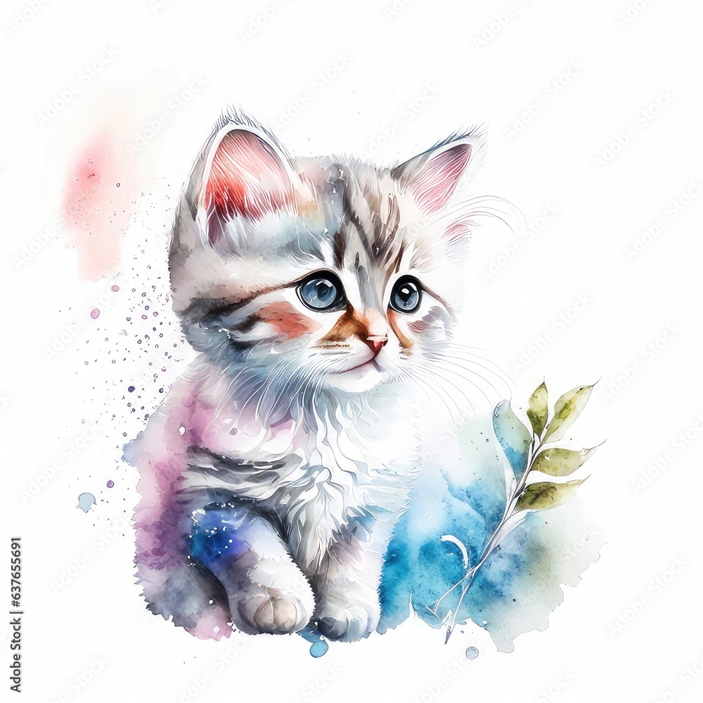 Obraz premium kitten with a heart