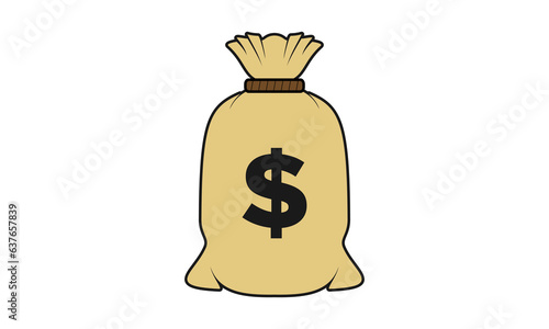 Big money bag illustration design icon vector
