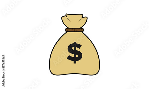 Small money bag illustration design vector