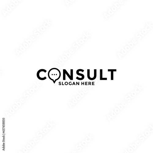 Consult or Communication logo design concept, Business logo design