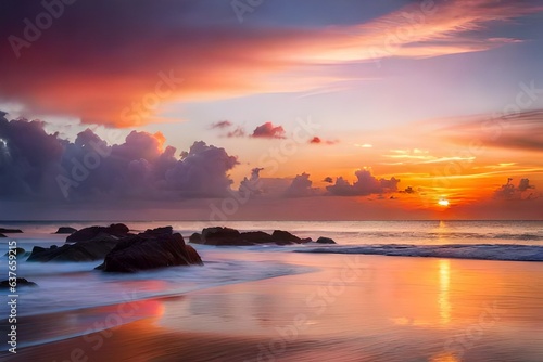sunset over the sea © kamran