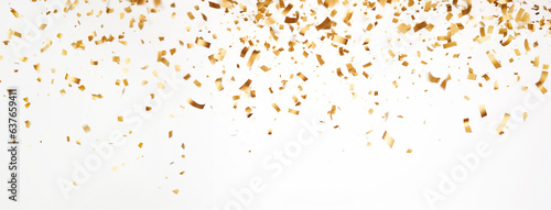 selective focus.Gold confetti falling.decoration and party celebration.