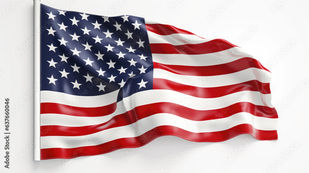 american flag isolated on white american flag isolated on white