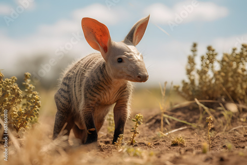A aardvark portrait, wildlife photography photo