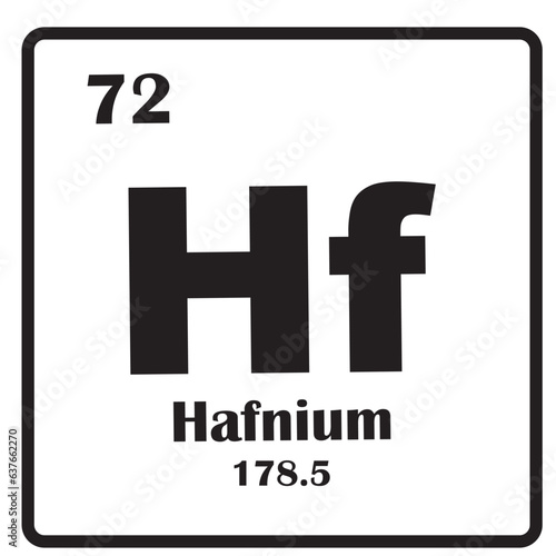 Hafnium element chemistry icon