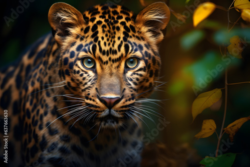 A Amur Leopard portrait  wildlife photography