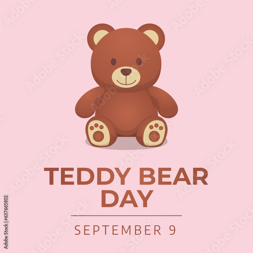 vector graphic of Teddy Bear Day good for Teddy Bear Day celebration. flat design. flyer design.flat illustration.