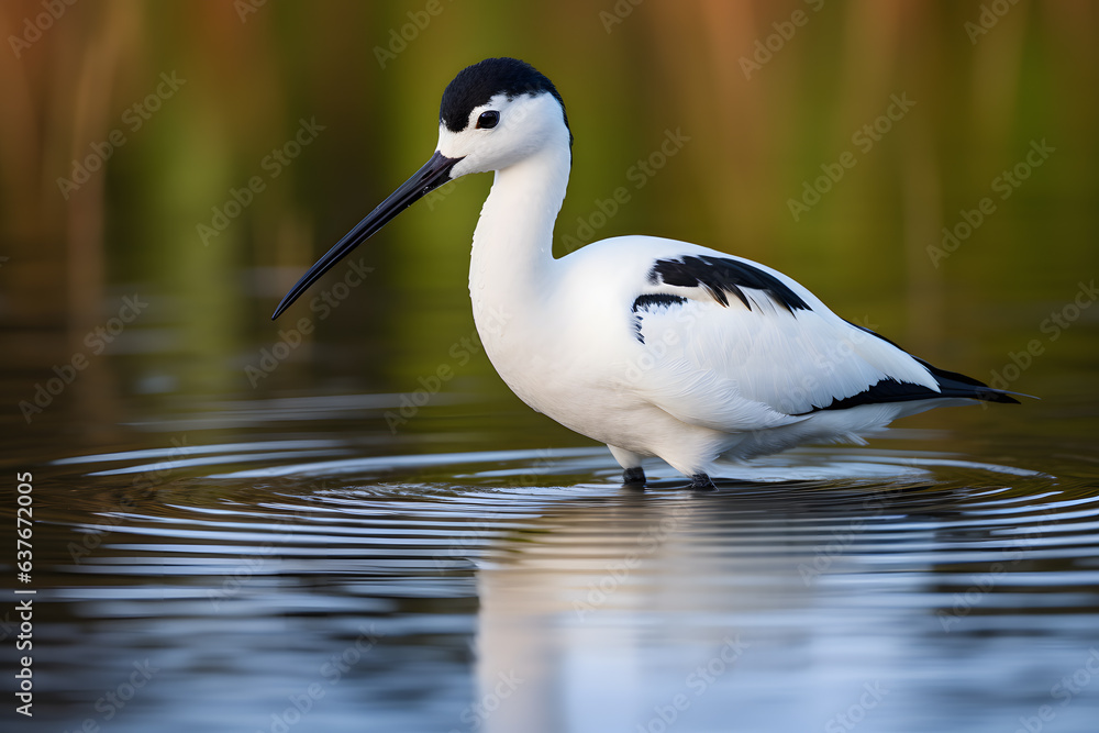 Naklejka premium A Avocet portrait, wildlife photography