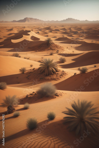 Desert landscape  generative AI