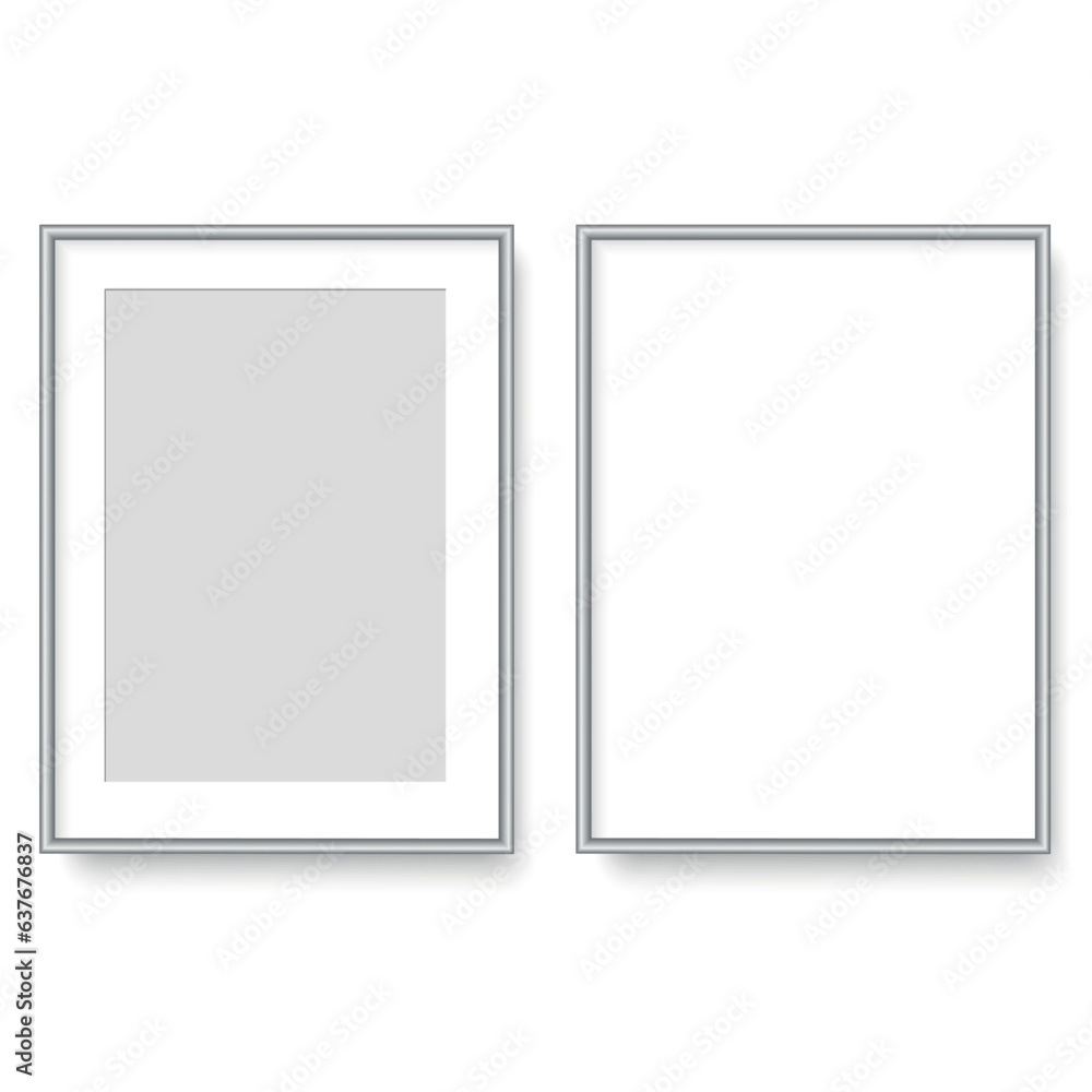 Realistic white blank picture frame. Vector Realistic white blank picture frame. Vector