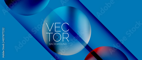 Dynamic bright colorful geometric elements with fluid gradients, lights, shadows blend in a minimal backdrop, creating captivating composition