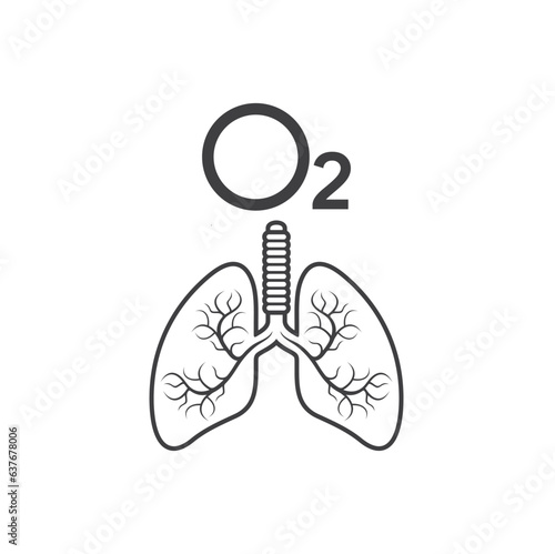 illustration of lung, lung icon, vector art.