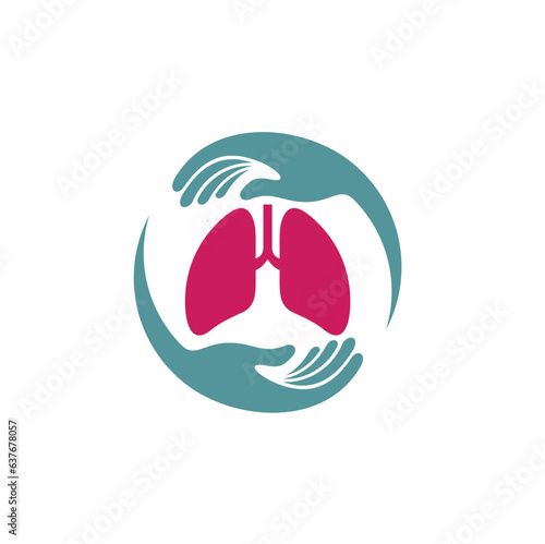 illustration of lung, lung icon, vector art.