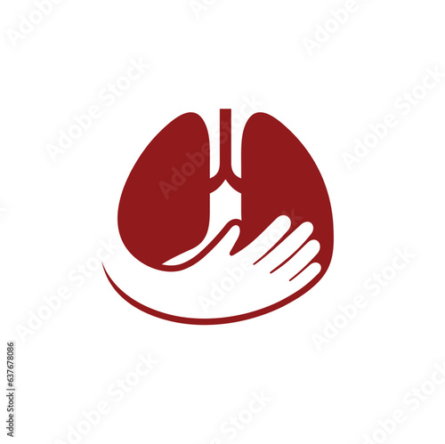 illustration of lung, lung icon, vector art.
