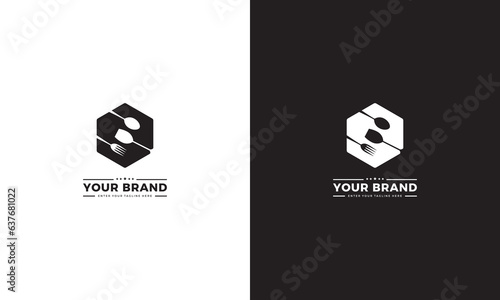 Restaurant logo, food and drink, vector graphic design