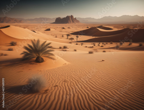 Desert landscape  generative AI