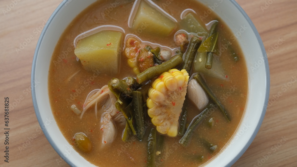 Sayur asem or sayur asam is an Indonesian vegetable soup. It is a ...