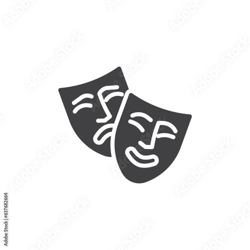 Theatre mask vector icon