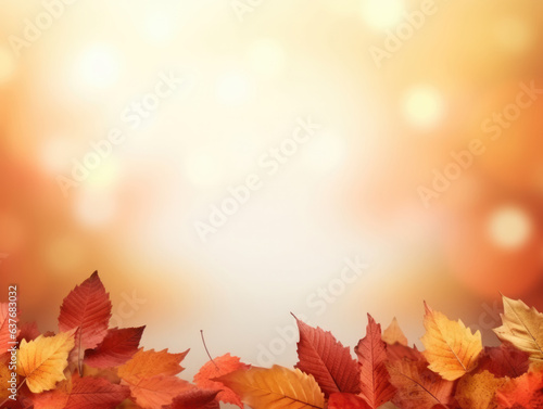 Fall Leaves Background Border