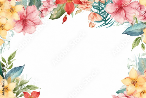 Beautiful watercolor flowers background.