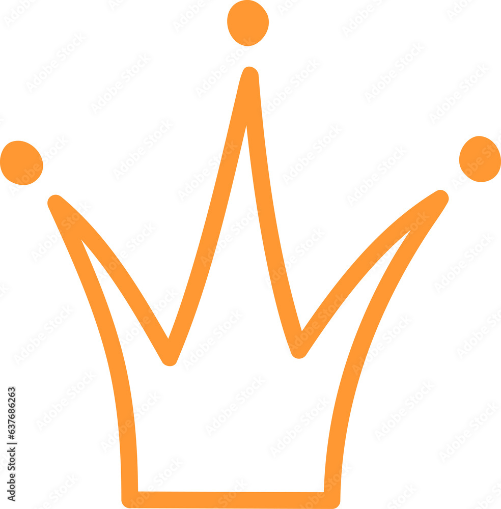 Hand drawn crown element Hand drawn crown element