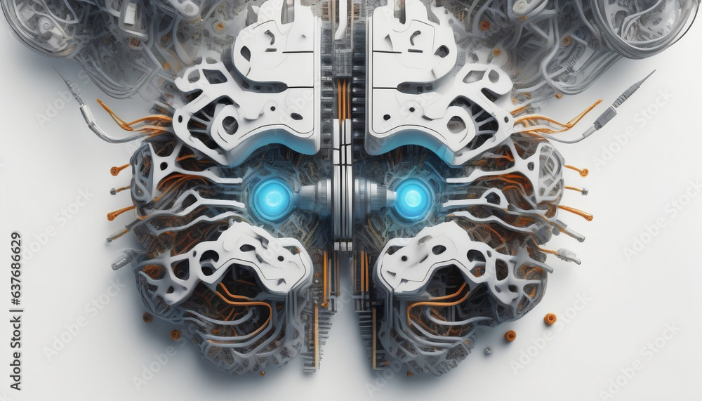 cybernetic brain, cyberpunk, transhumanism, artificial intelligence