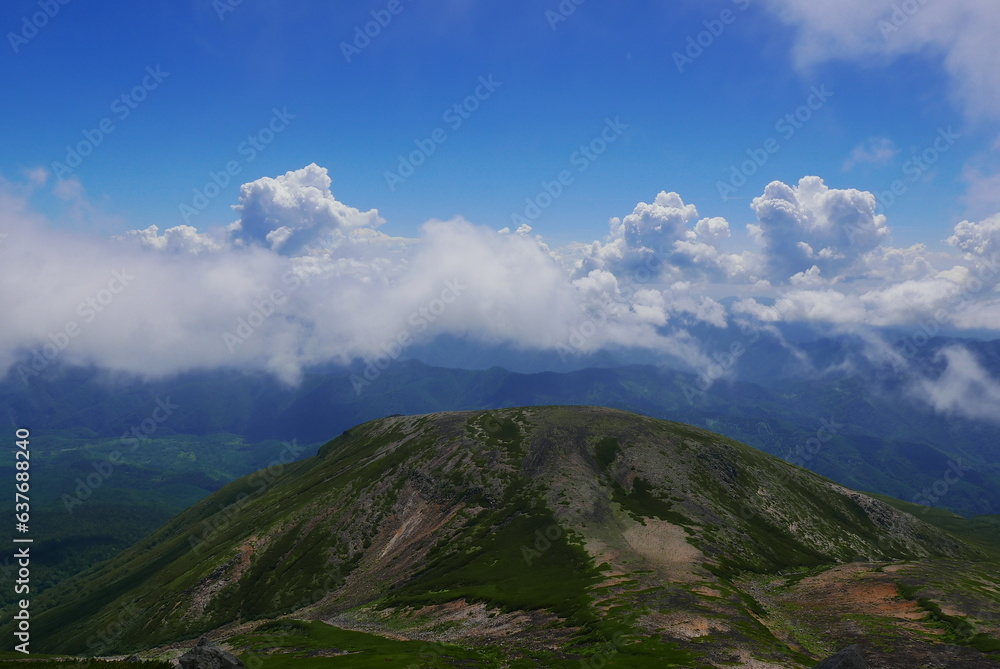 Mount Norikura (Norikura-dake) is a potentially active volcano located on the borders of Gifu and Nagano prefectures in Japan. It is part of the Hida Mountains and is listed among the 100 Famous Japan