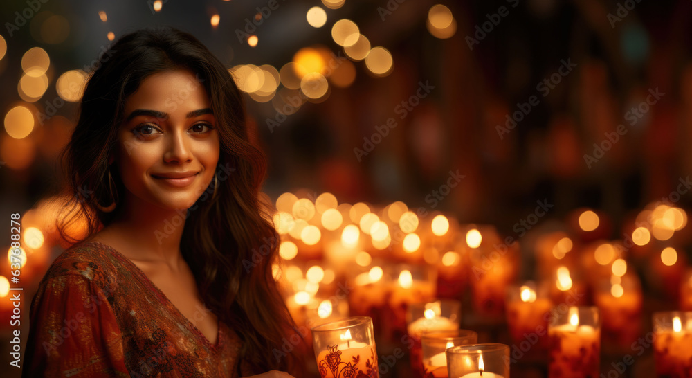 Traditional Elegance: Young girl in Indian outfit prepares to dance at Diwali. Traditional Elegance: Young girl in Indian outfit prepares to dance at Diwali.