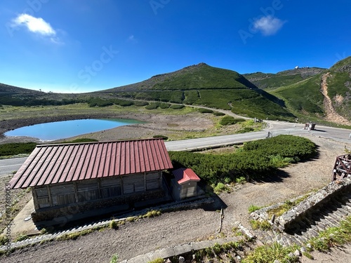 Mount Norikura (Norikura-dake) is a potentially active volcano located on the borders of Gifu and Nagano prefectures in Japan. It is part of the Hida Mountains and is listed among the 100 Famous Japan photo