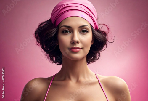 portrait of a woman with breast cancer