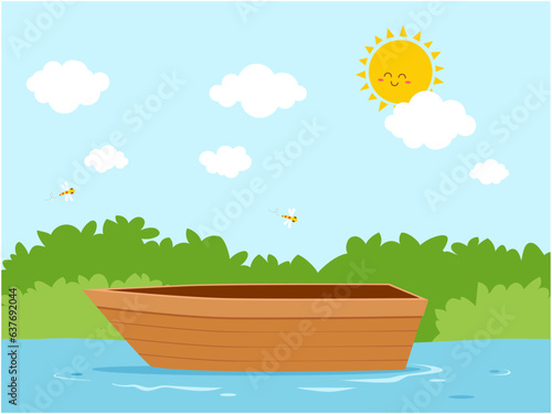 wooden boat with good quality and good design