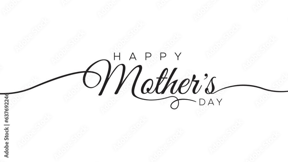 HAPPY MOTHER'S DAY - lettering motion graphic 4k HAPPY MOTHER'S DAY - lettering motion graphic 4k