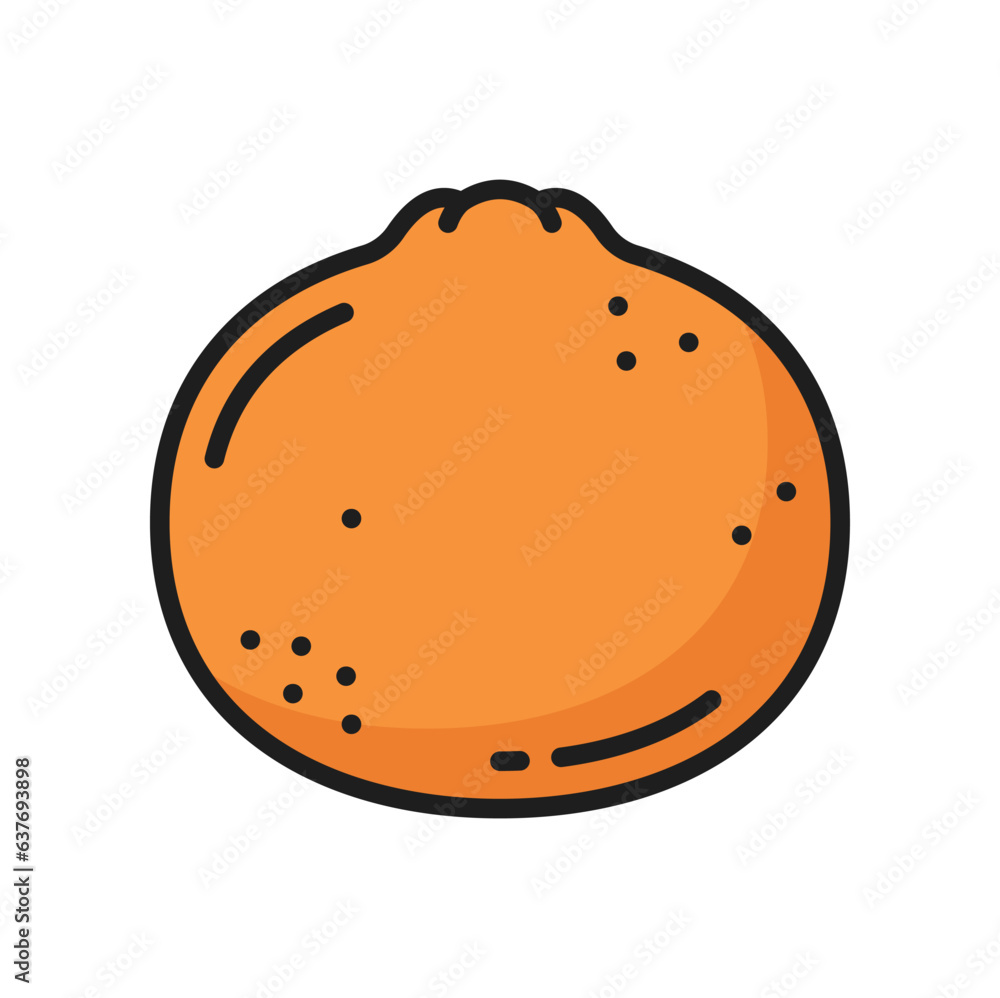 Clementine mandarin citrus fruit isolated color line icon. Vector tangerine citrus fruit lemonade ingredient. Vegetarian exotic tropical food dessert Clementine mandarin citrus fruit isolated color line icon. Vector tangerine citrus fruit lemonade ingredient. Vegetarian exotic tropical food dessert
