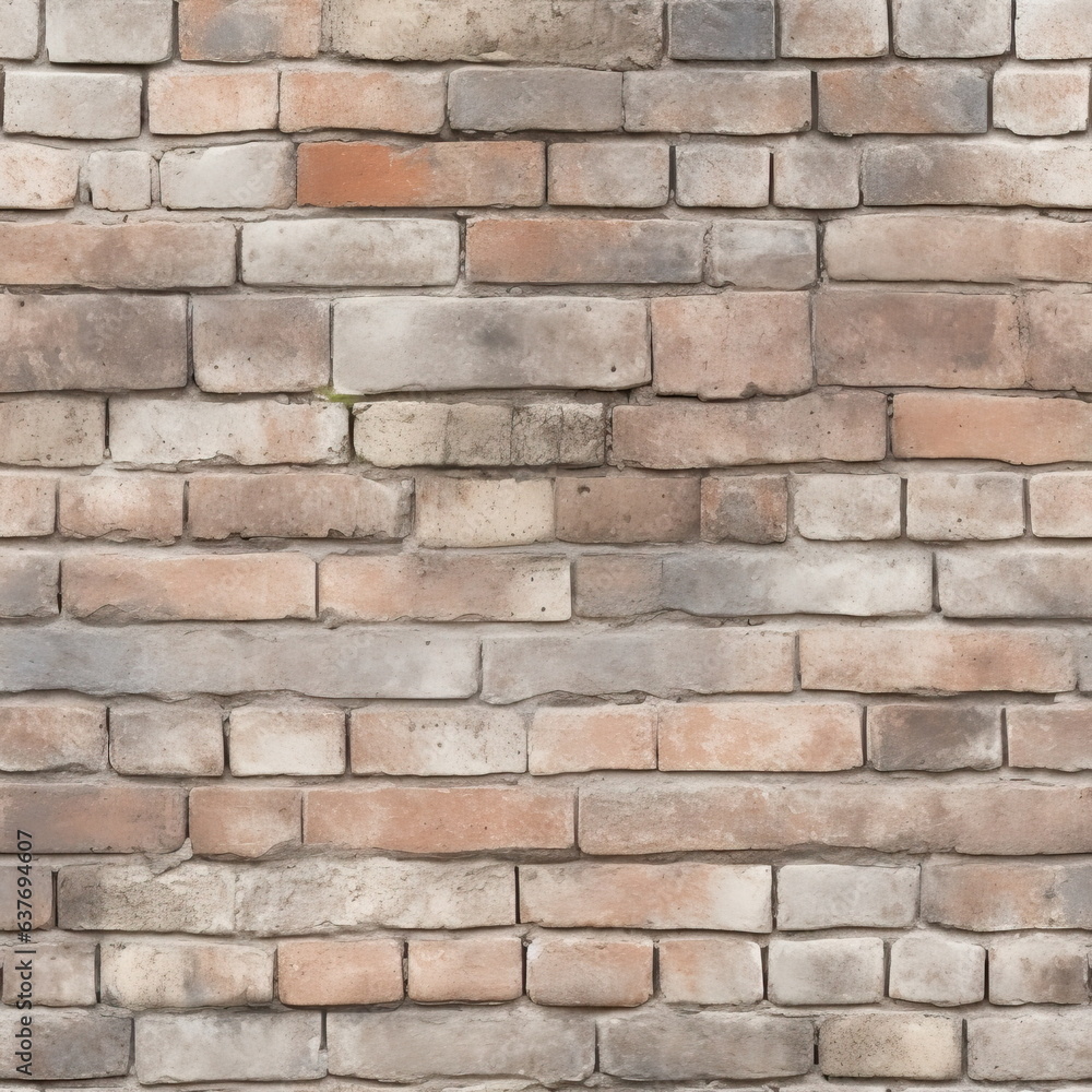 seamless pattern of tile brick mortar background texture