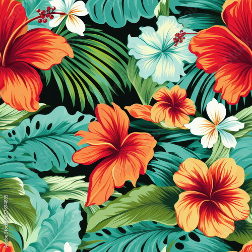 seamless pattern of shirt Hawaii style