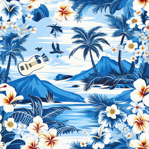 seamless pattern of shirt Hawaii style