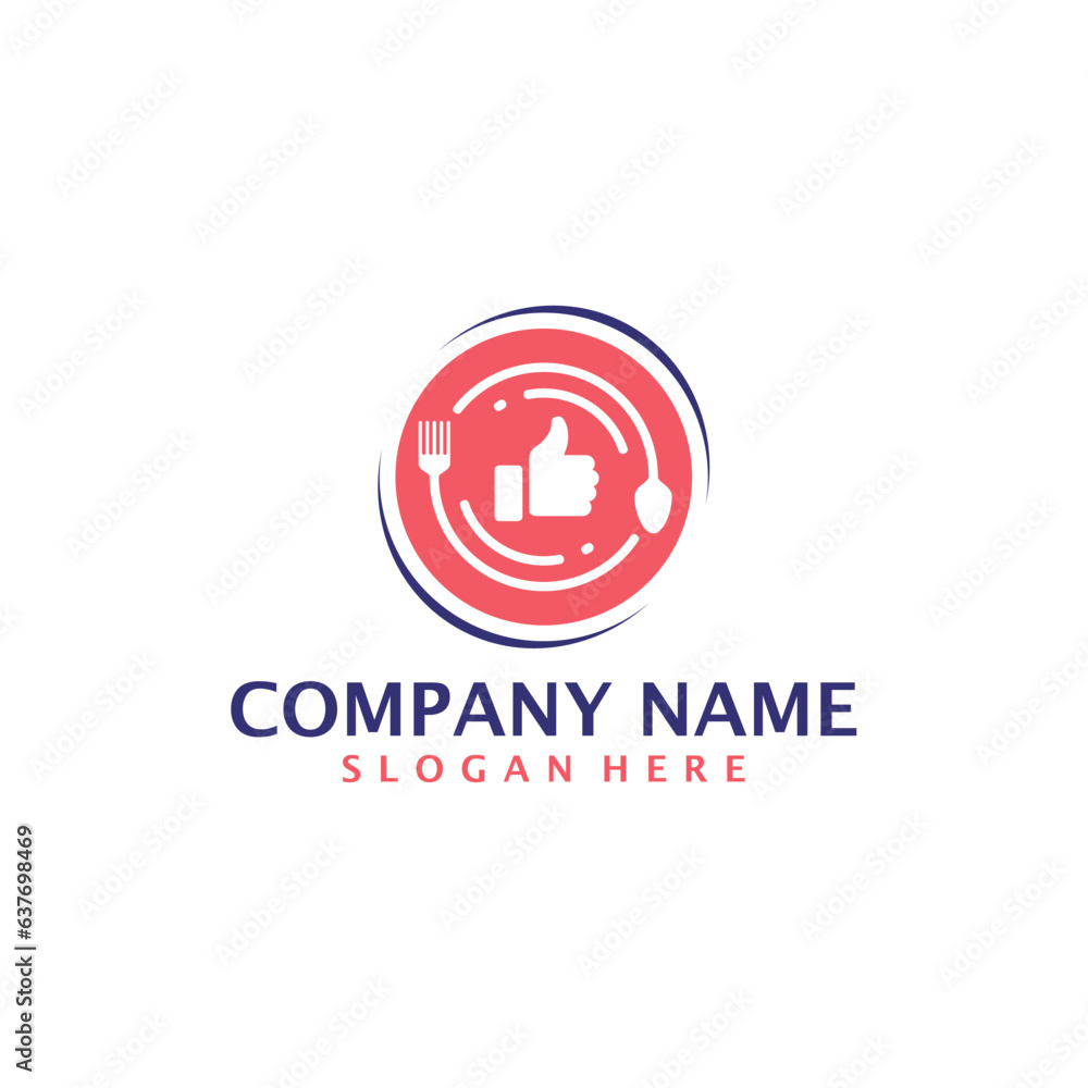 Like Food logo design vector. Good Food logo design template concept Like Food logo design vector. Good Food logo design template concept