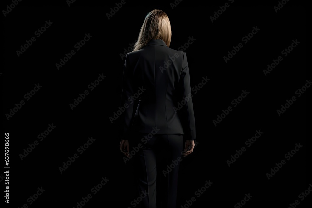 Modern leadership. Young businesswoman poses with confidence. Beauty and business. Attractive female executive in suit. Ambitious and elegant. Portrait of successful female CEO