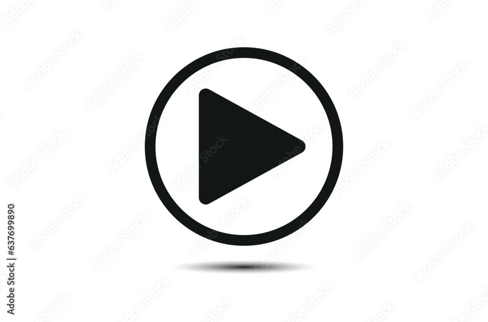 Play button icon. vector illustration Play button icon. vector illustration