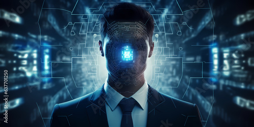 Business and Data Protection, Biometric security identify, face recognition online access business data