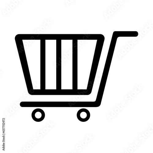 Shopping cart flat vector icon